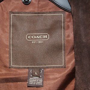 Coach Dark Brown Suede Jacket Men's L